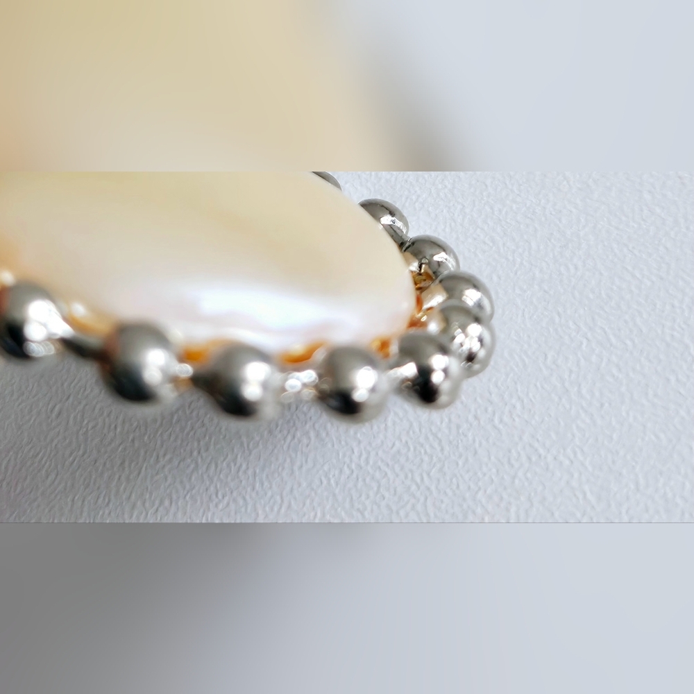 Rare Chanel Faux Pearl & Silver Large Drop Dangling Earrings - Picture 4 of 4